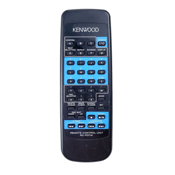 Kenwood Remote Control RC-P0714 Multi-CD Player Black Blue - OEM Original Retro - Picture 1 of 4